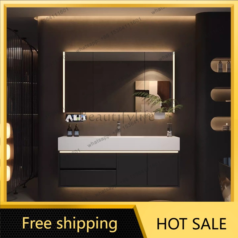 Home Bathroom Vanity Combo - YJラグジュアリー引き出し付き収納キャビネット、スキンケア用品用モダン省スペース仕切り、ディスプレイ付きバスルームキャビネット、ホテル家具