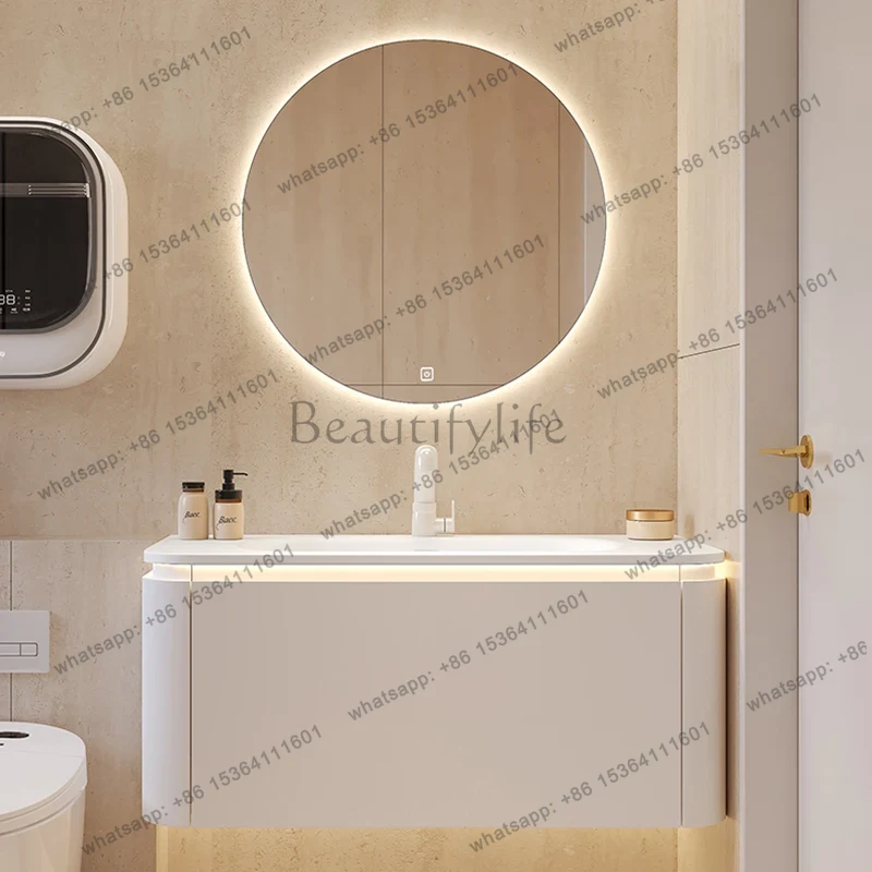 Home Bathroom Vanity Combo - LSLight バスルームキャビネット、木製、防水、壁掛け式、洗面台、モダンなデザイン、家庭用家具。