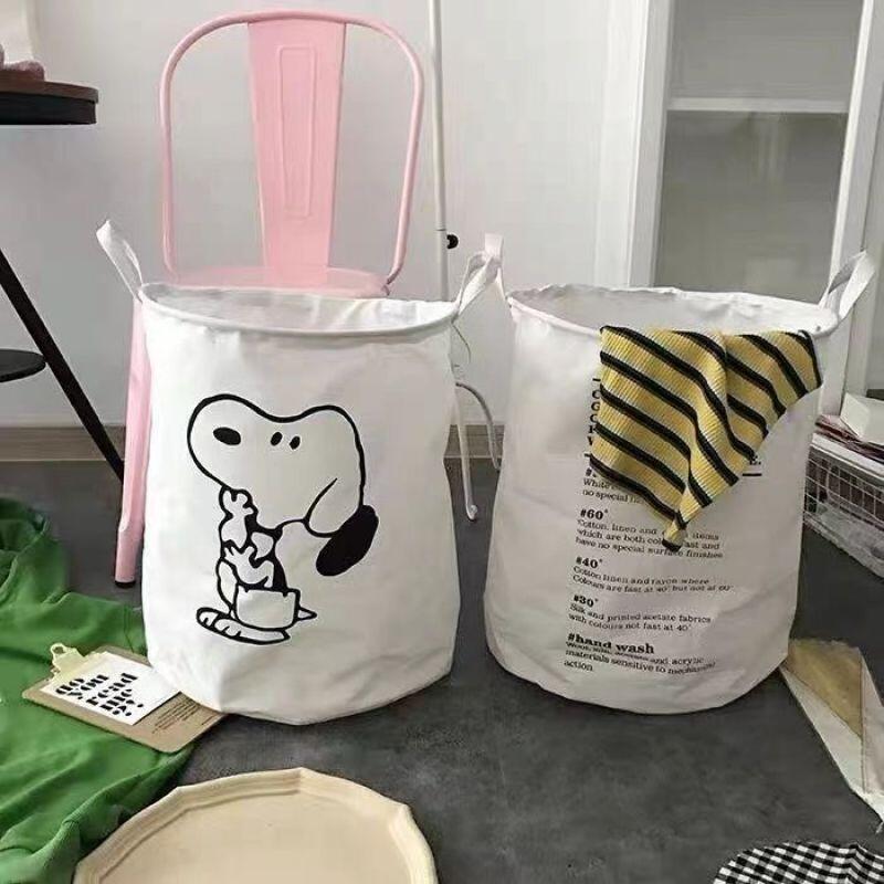 スヌーピー綿生地ランドリーバスケット折りたたみ式防水収納バス - Home Edit Bathroom Storage のレビューと価格