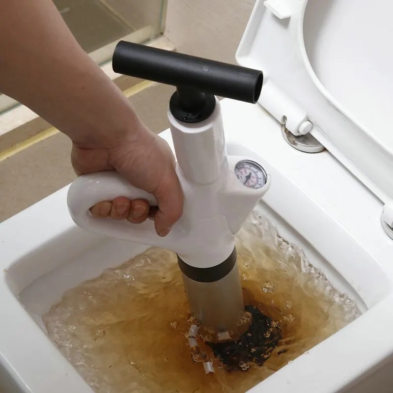 空気圧式トイレクリーナー、ステンレス製、高圧、家庭用パイプ詰 - Plunger Toilet のレビューと価格