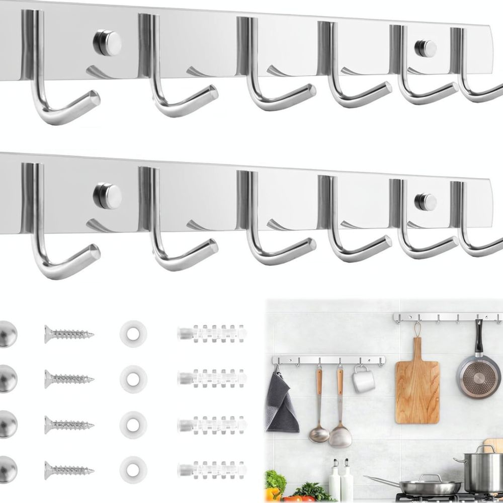 多用途に使えるステンレス製の壁掛けフック。家庭用、キッチン、 - Home Bathroom Organizer のレビューと価格