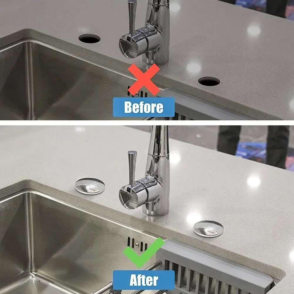 キッチンシンクの穴カバー,蛇口の穴を覆うための栓,洗面台のシ - Basin Mixer Tap のレビューと価格