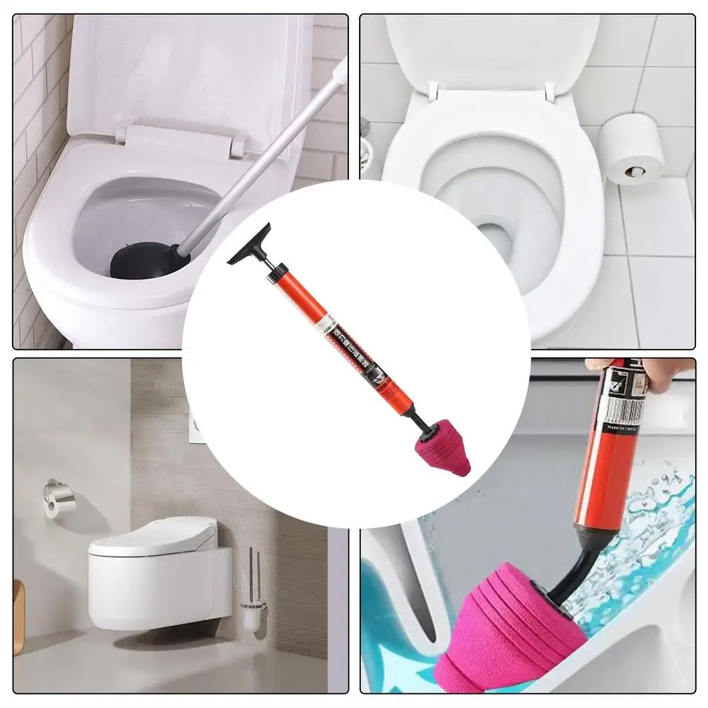 高圧エアプランジャー式トイレ強力詰まり除去ツール、人間工学に - Plunger Toilet のレビューと価格