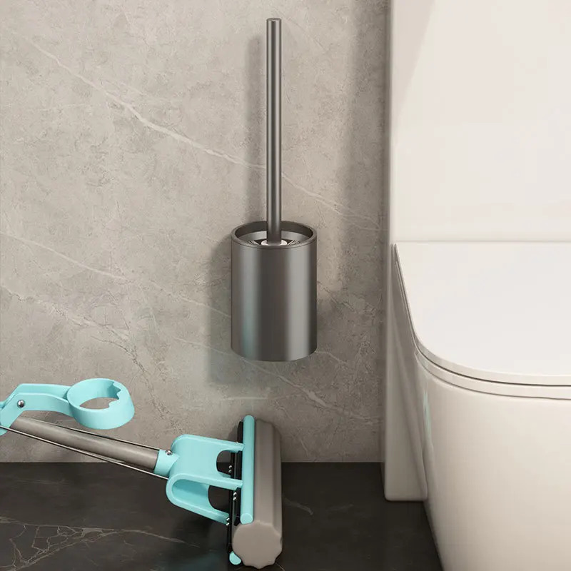 浴室トイレブラシホルダークリーニングツールスペースアルミ壁掛 - Plunger Toilet のレビューと価格