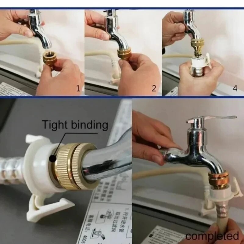 1/2/5 個ユニバーサルタップキッチンアダプタ真鍮蛇口散水 - Basin Mixer Tap のレビューと価格