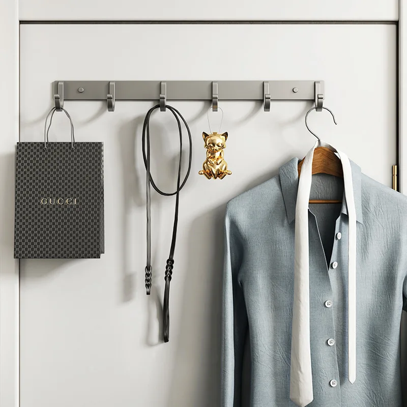 アルミ製壁掛けフックラック – 穴あけ不要の粘着式/ネジ固定 - Home Bathroom Organizer のレビューと価格