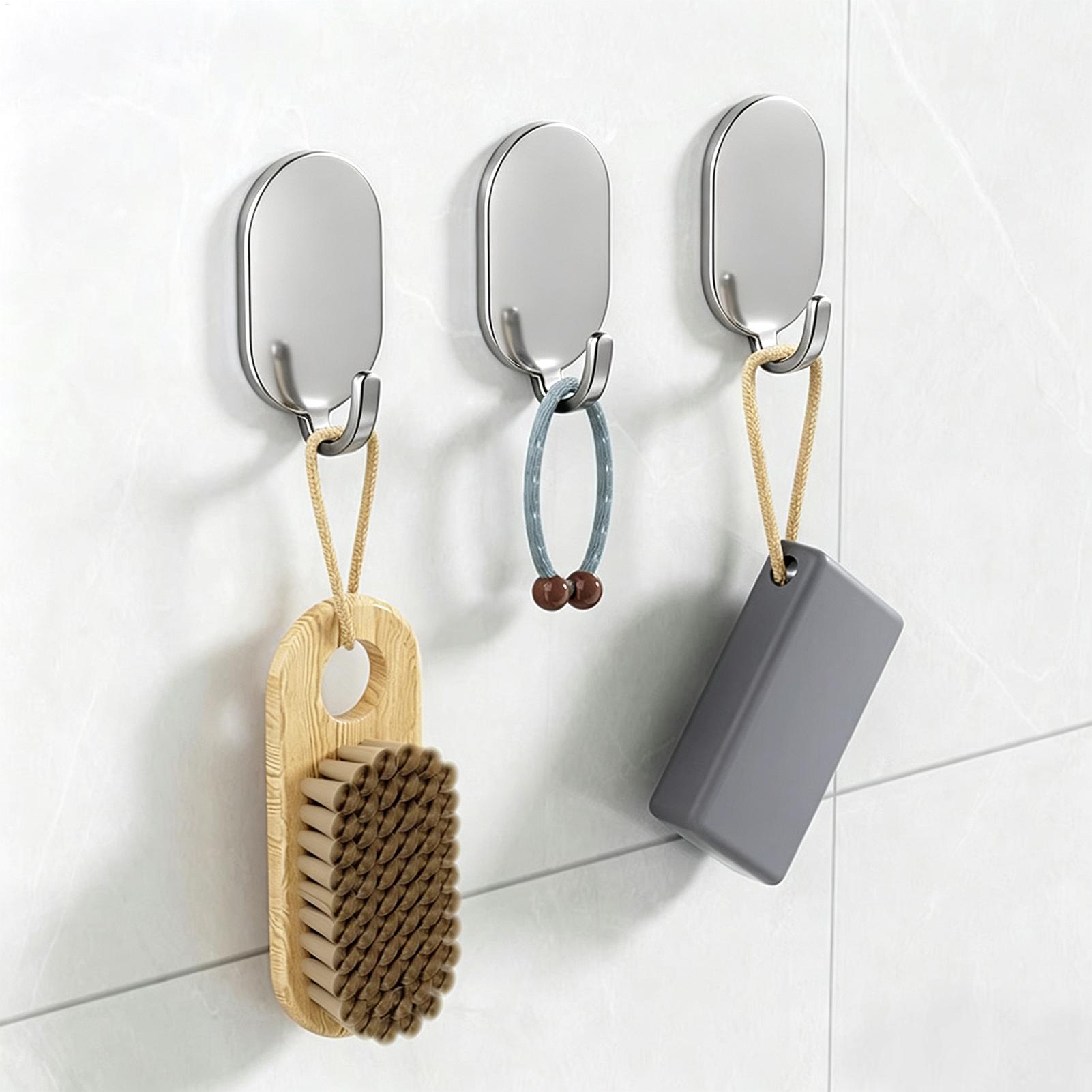 防水性があり、強力な粘着力を持つフック5個セット。家庭用、キ - Home Bathroom Organizer のレビューと価格